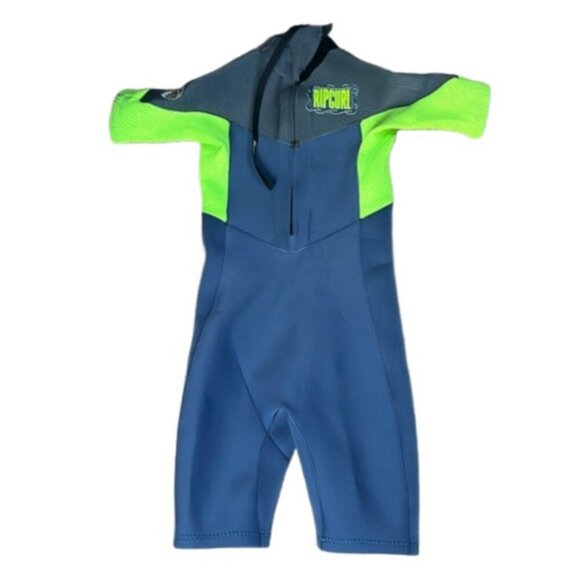 Rip Curl 2mm Dawn Patrol Short Sleeve Springsuit WetSuit Blue Size 12 $120 MSRP - Picture 1 of 8